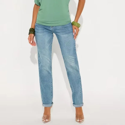 Light Wash High-Waisted Mom Jeans