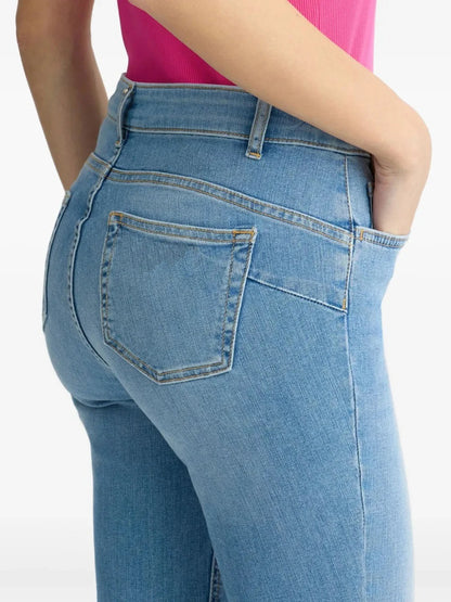 Light Wash Skinny Jeans with Cropped Length